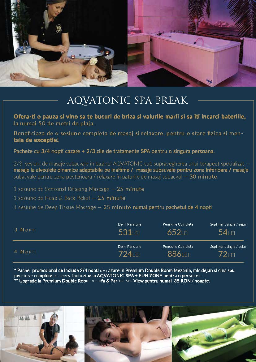 Pachete AQVATONIC BALNEO SPA & Hotel 2018-2019